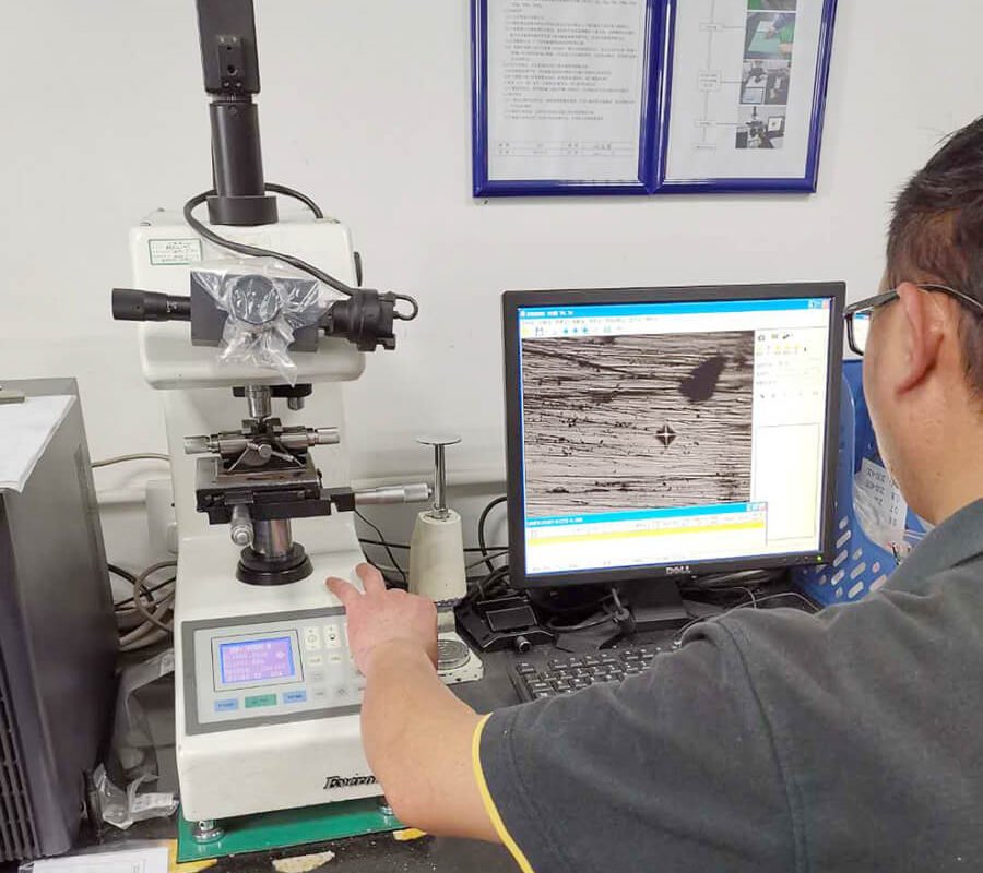 Vickers hardness testing