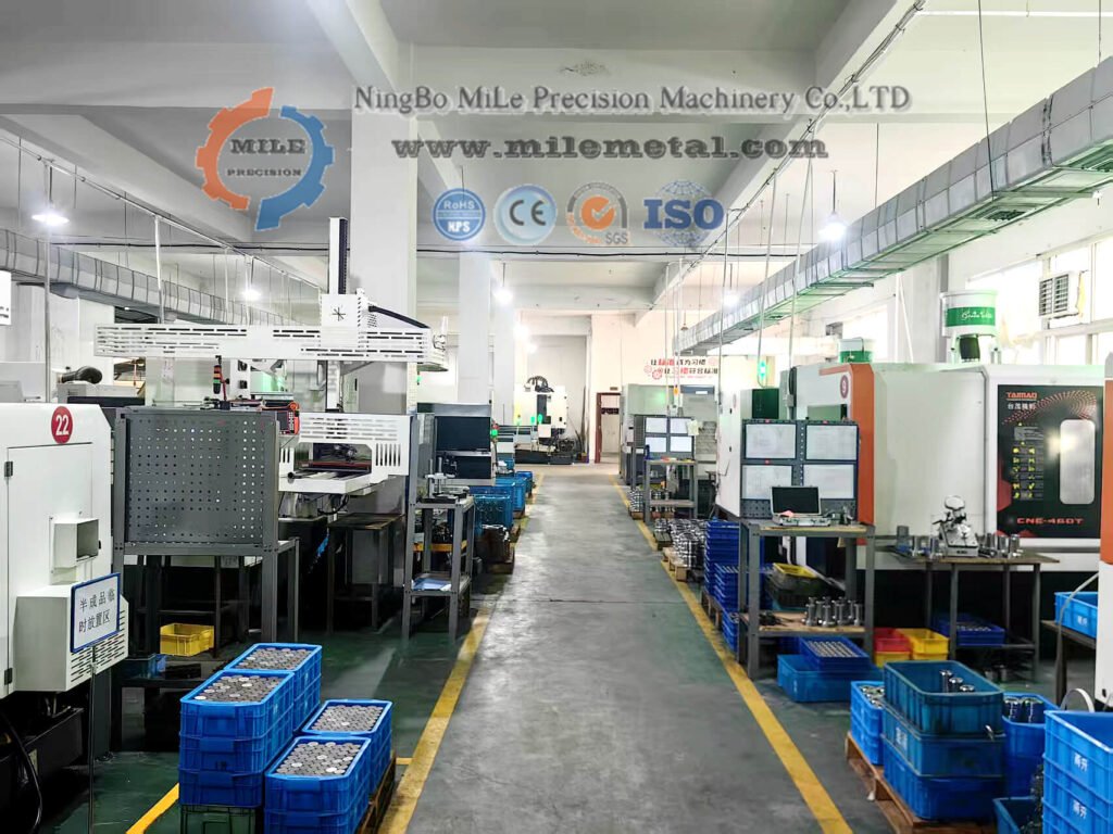 Automated production lathe with robotic arm-1