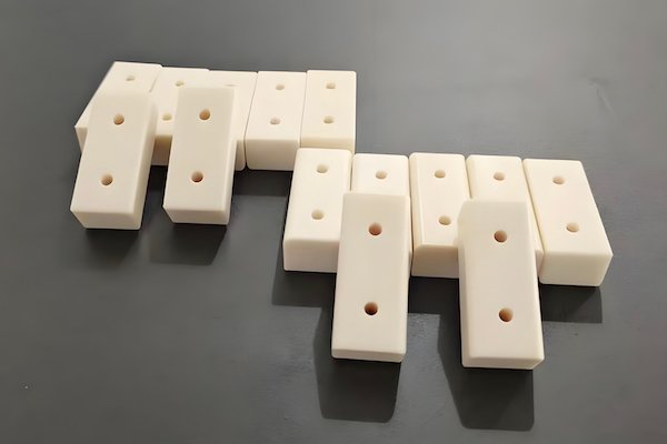 ABS plastic CNC machined blocks with drilled holes
