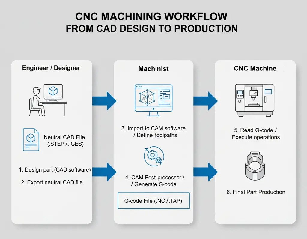 CAD File Formats for CNC Machining: STEP, IGES, STL, DXF and Drawings 5 CAD file and engineering drawing documentation for CNC machining