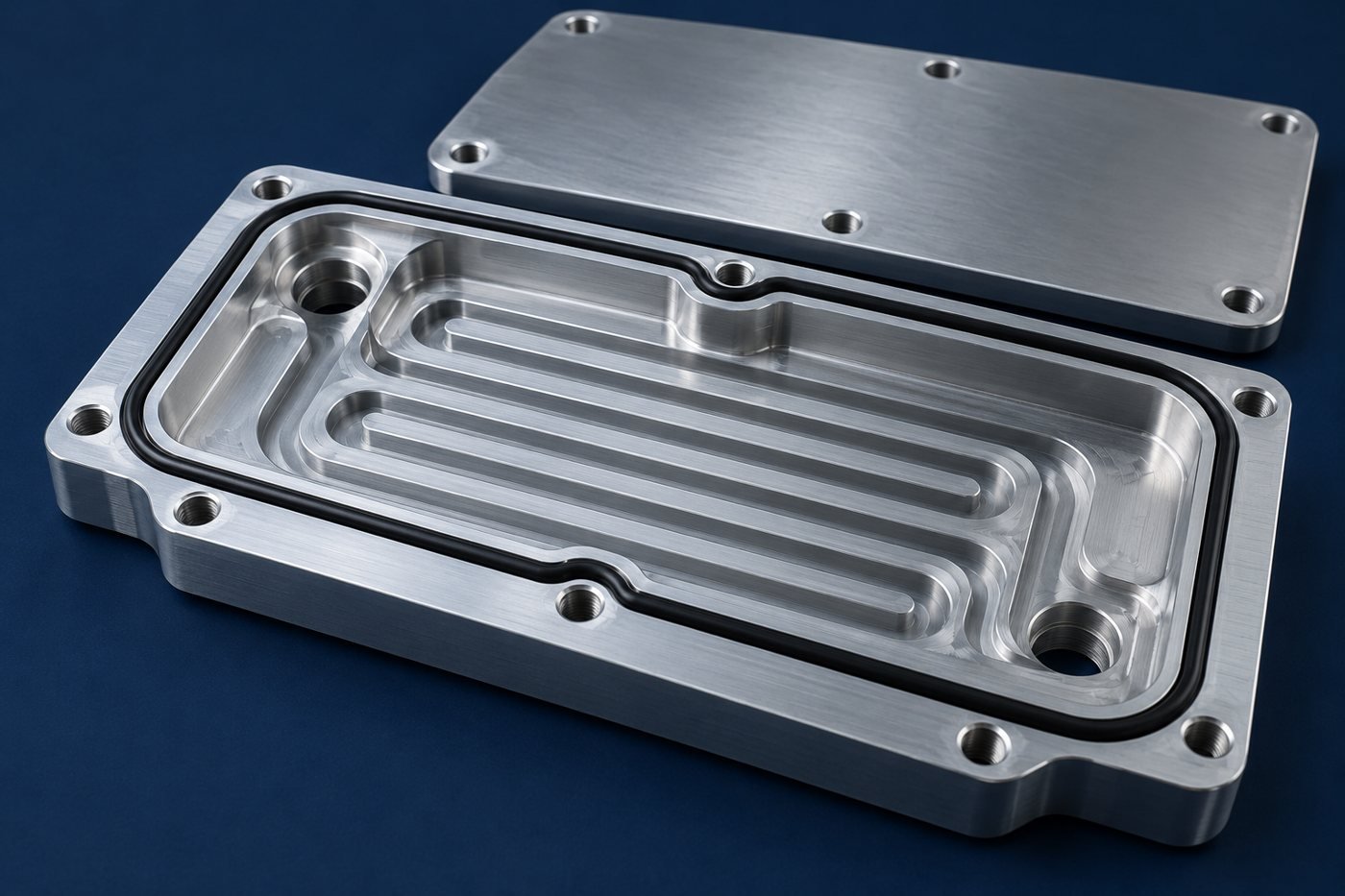 Concept machined seal groove and cooling plate cover